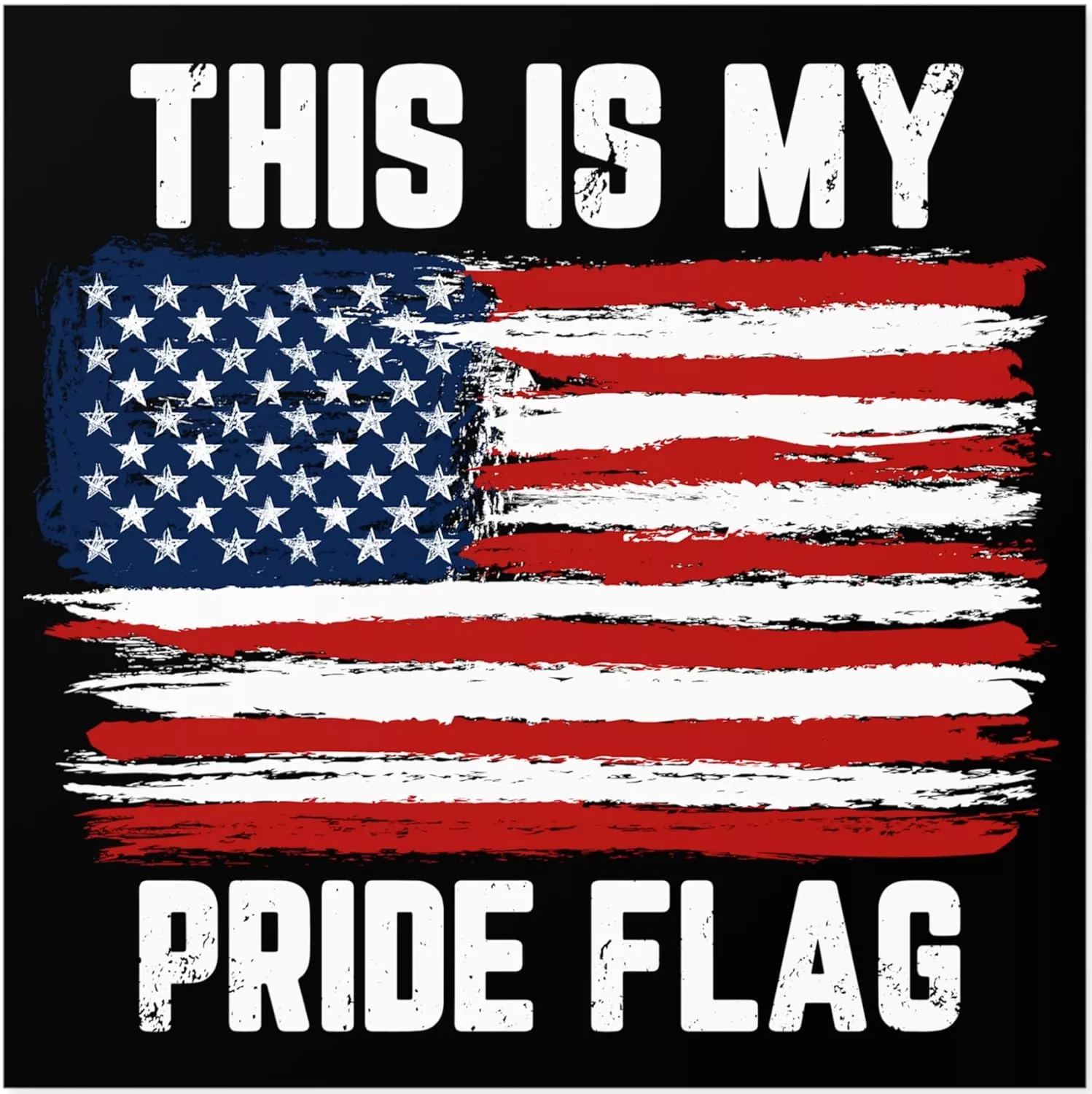 (2 Pack) Mozingo American Flag Decal Sticker This Is My Pride Flag (6″ x 6″)