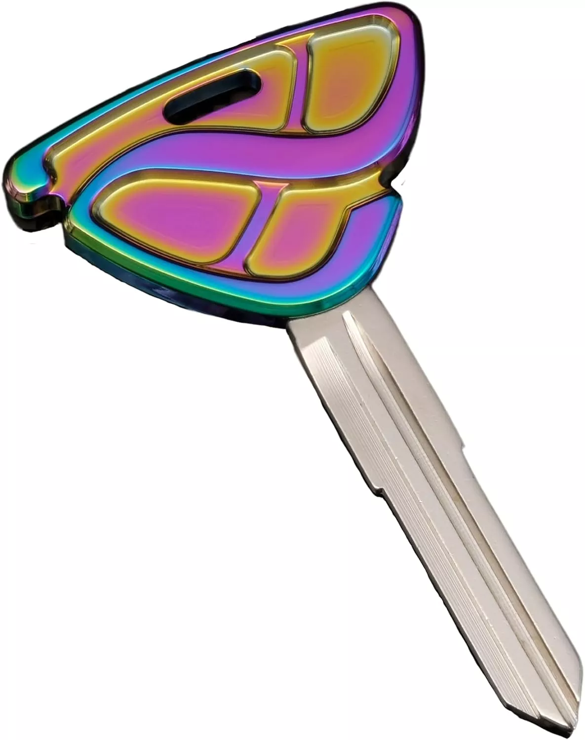 ‘Neo Chrome’ Billet CNC Titanium Key Blank for Mazda RX-7, Suits FD RX7 1993 to 2002, Rotor Efini, 13B, FD3S RX7 Gift Accessories